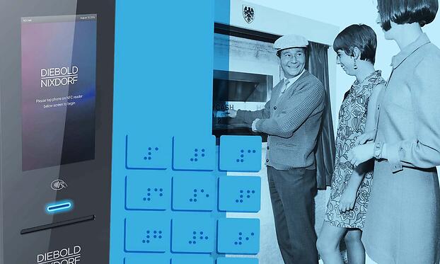 Первый банкомат, похожий на футуристическую машину, появился 50 лет назад.