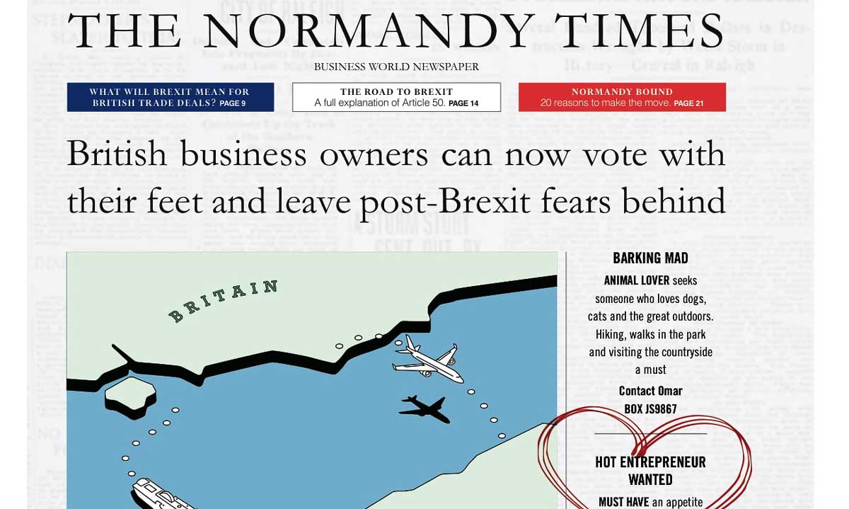 Реклама The Normandy Times.