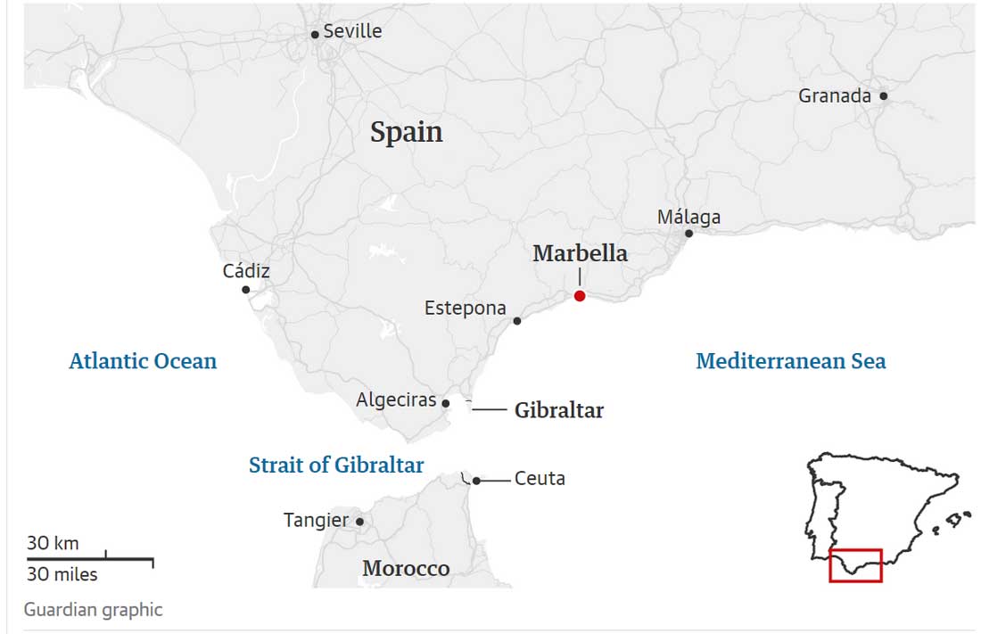Марбелья, порт Альхесирас, Гибралтар и Марокко.