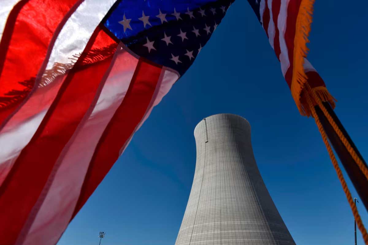 Атомная электростанция Vogtle вблизи Уэйнсборо, штат Джорджия.