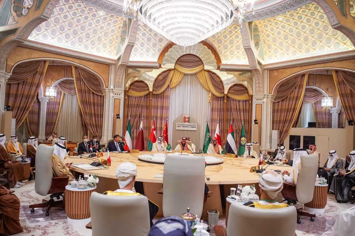 43-й Cаммит Совета сотрудничества арабских государств Персидского залива (GCC) в Эр-Рияде, Саудовская Аравия, в 2022 году. Соглашение с GCC является жизненно важным стратегическим интересом для Китая.